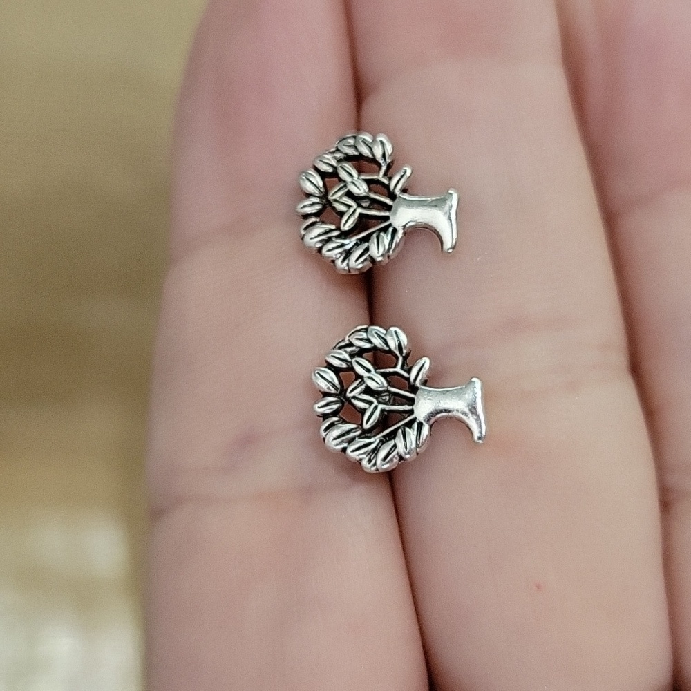 Tree of Life Stud Earrings - Picture 3 of 6